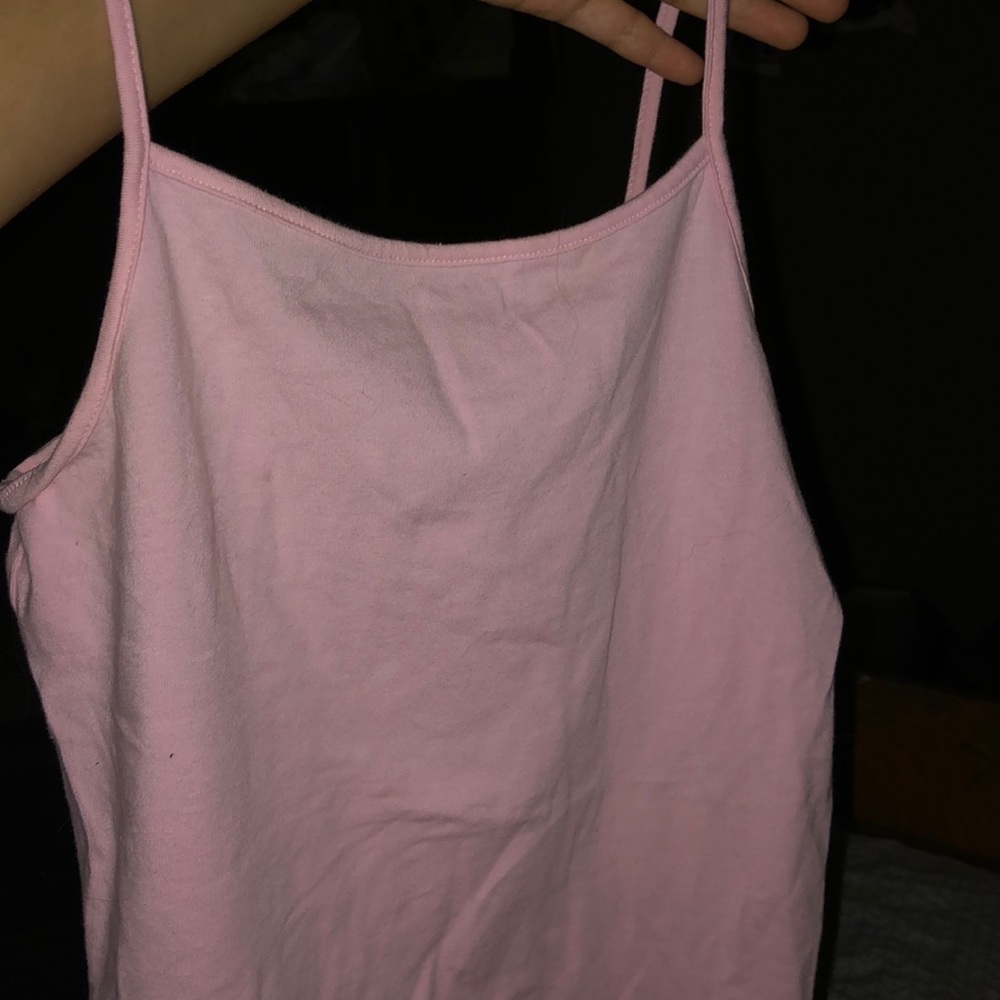 light pink tank top